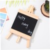 OSALADI Small Wooden Blackboard Chalkboard Sign with Stand Tabletop Message