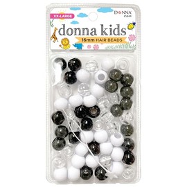Donna 16mm Hair Beads Quick Beader Tool for Braiding Hair, Ideal for Kids DIY with Pony Beads, Perfect for Creating Unique Hair Braids, and Easy Styling, BWC Mix Color