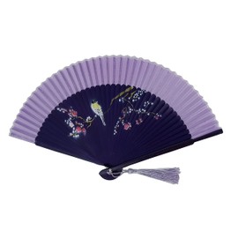 GFM® Bamboo and Silk Handheld Folding Chinese Hand Fans for Summer Weddings Festival Hot Flash (FLSLK-E) (FE-1)