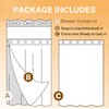 River Dream No Hooks Shower Curtain with 2 Snap in