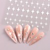 3D Self-Adhesive Star Nail Art Stickers - 12 Sheets Silver