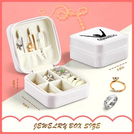 BJDAMAI Gymnastics Jewelry Box, Gifts For Kids Teens Girls Age 8-12, Gymnastics Lovers Stuff Items Things Merchandise Decor Merch, Travel Ring Earrings Necklace Organizer Holder!