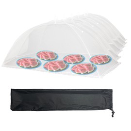 Simply Genius Extra Large Food Tents (6 Pack) 47x26 Pop-Up Food Tents/Food Covers for Outdoors, Reusable and Collapsible, Food Nets