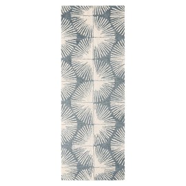Nicole Miller New York Kendall Fluted Geo Handcrafted Runner Area Rug, 100% Wool Rug, Grey, 2'5"x7"