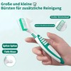 Pack of 8 Denture Brushes, Double Head Cleaning Brushes for
