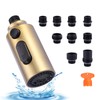 iVIGA Pull Down Faucet Sprayer Head Replacement, Gold 3 Function