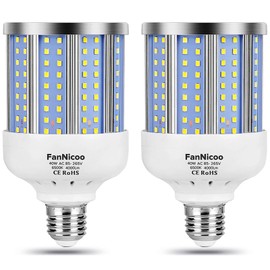 2 Pack 280W Equivalent LED Corn Light Bulb, 4000 Lumen 6500K Cool White Daylight 40W LED Corn Lamp,E26/E27 Medium Base,for Indoor Outdoor Warehouse Garage Basement Backyard Factory Barn and Many Area