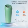 ZENTO Stainless Steel Vacuum Tumbler–350ml for Coffee, Tea or Water,
