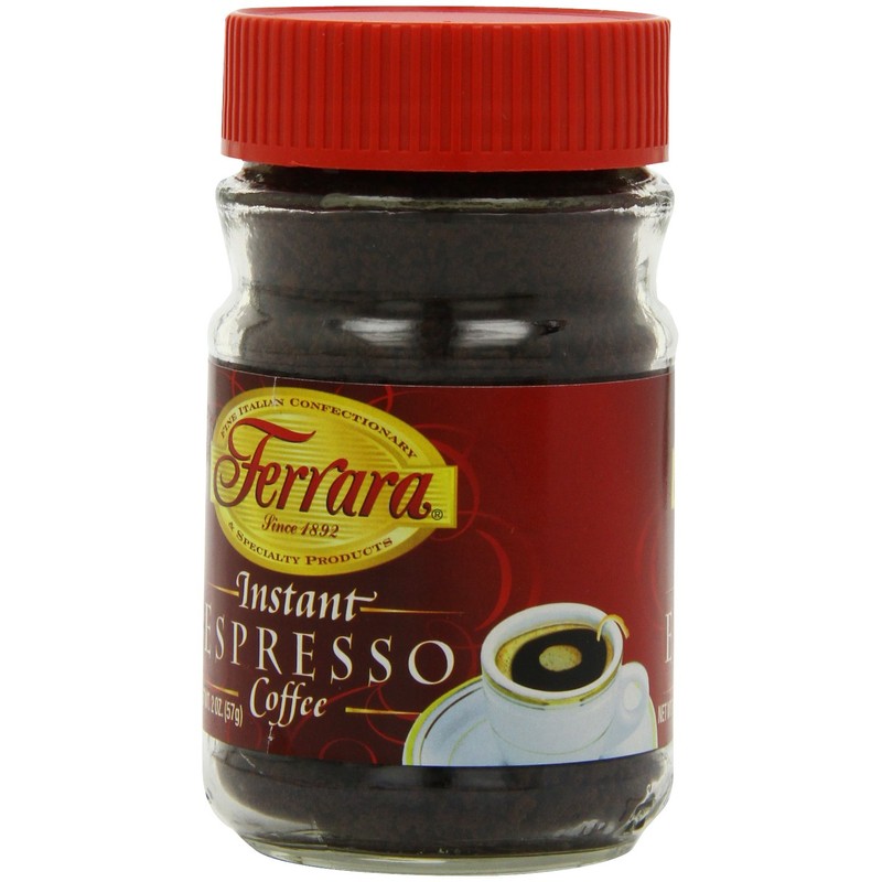 Ferrara Instant Espresso Coffee, 2-Ounce Glass Jars (Pack of 6)