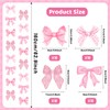 8 PCS Pink Bow Hanging Banners Coquette Party Decorations Paper