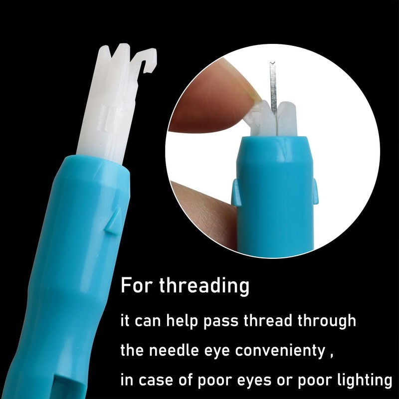 LUORNG 4PCS Automatic Needle Threader Needle Threading Tool Machine Needle