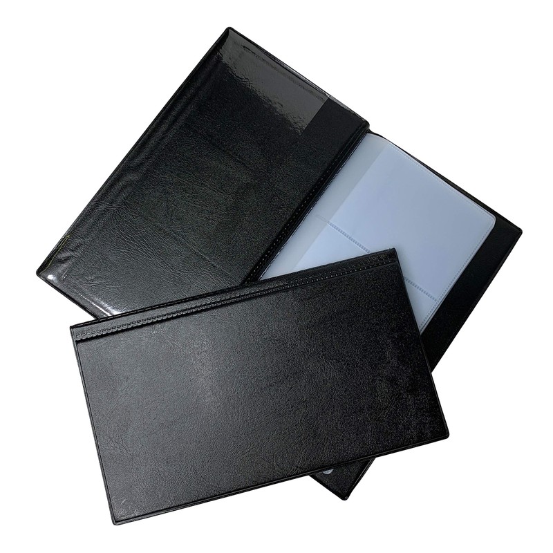 Janrax 60 Pocket Black Name Business Card Holder