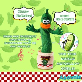 Interactive Toys Dancing Talking Pickle Toy Repeats What You Say Kids 3+