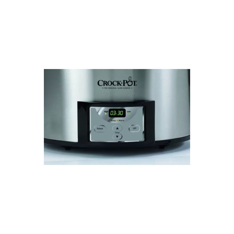 Crock-Pot 6-Quart Countdown Programmable Oval Slow Cooker with Dipper