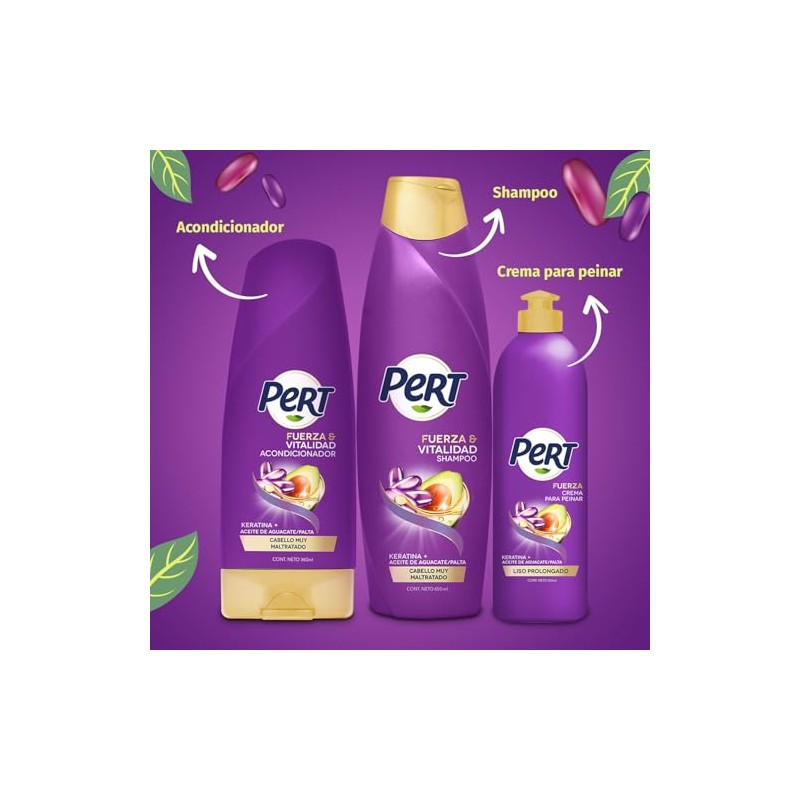 Pert - Crema para Peinar Keratina y Aguacate, 100 ml