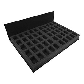 Navara Figure Case Tray Set to carry 200 troops on 25mm bases. 200 compartments 25mm deep, each 40mm x 25mm
