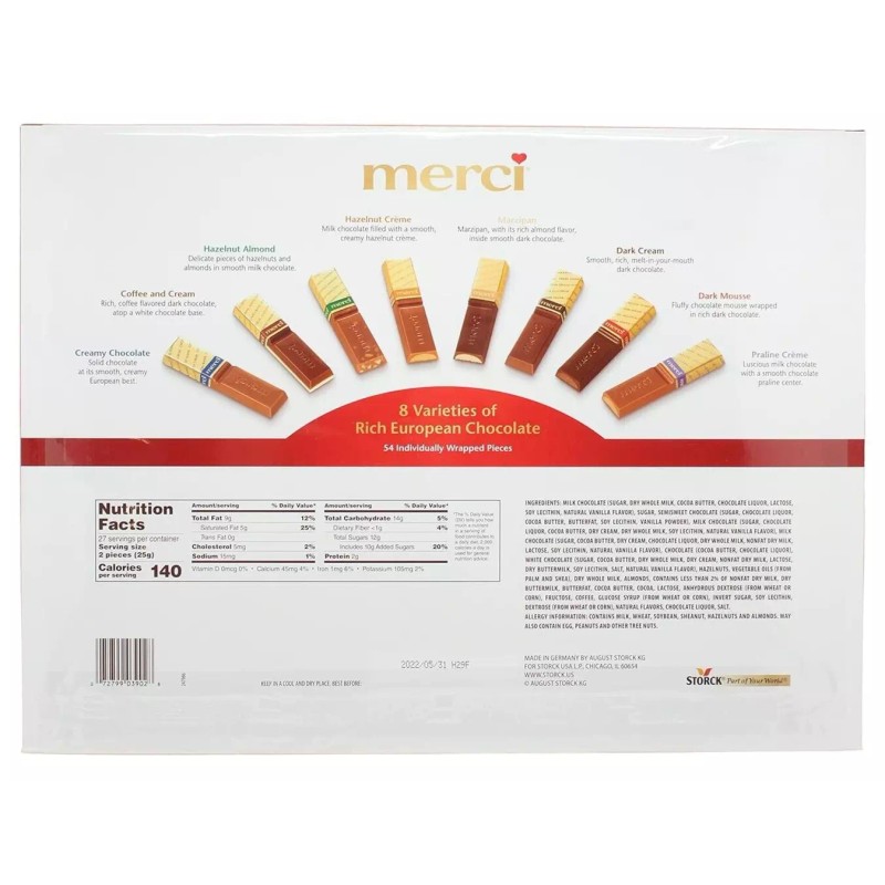 Mercer Merci Finest Assortment of European Chocolates 23.8 oz, 8