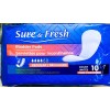 Sure & Fresh (10) Unsented Regular Bladder Pads. For Incontinence.