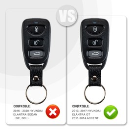 USAKeys New Key Fob Replacement for 2013/2014/2015/2016/2017 Hyundai Elantra GT 2011/2012/2013/2014 Accent with FCC ID: TQ8RKE - 3F03 Frequency: 315 Mhz (Single)