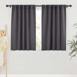 RYB HOME - Cortinas opacas grises con aislamiento térmico para ventana, para dormitorio, cocina, comedor, persianas con bloqueo de luz solar para...  
