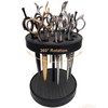 XDONEF Rotating Hair Scissors Holder, Wooden Barber Scissors Storage Holder