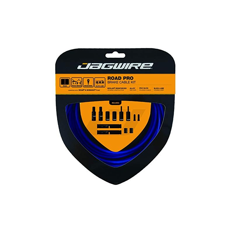 Jagwire PCK205 Pro Road Brake Cable Kit, SID Blue, Shimano/SRAM