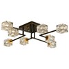 Qgiytp Modern 8-Light Semi Flush Mount Ceiling Light Fixture Black