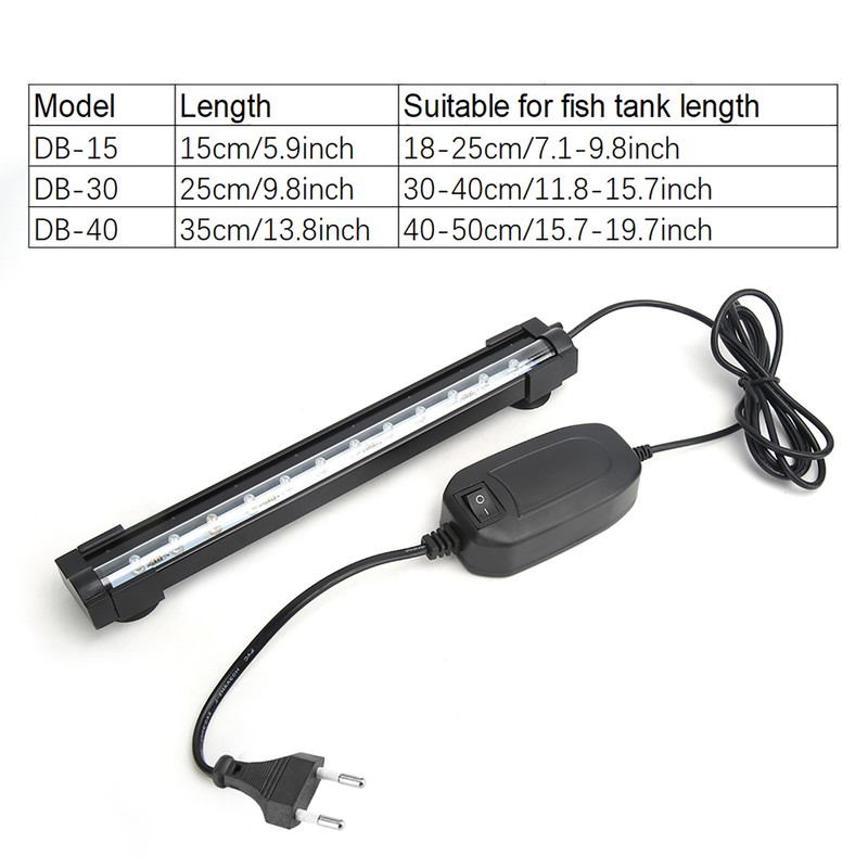 100‑240V Air Bubble Colorful LED Light Fish Tank Bar Lights