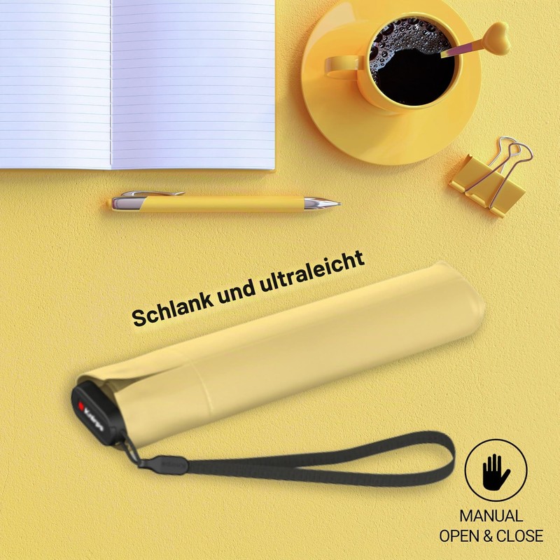 Knirps US.050 Ultra Light Slim Manual Pocket Umbrella Vanilla