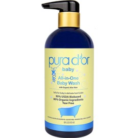 PURA D'OR Baby Wash & Shampoo, 16 oz