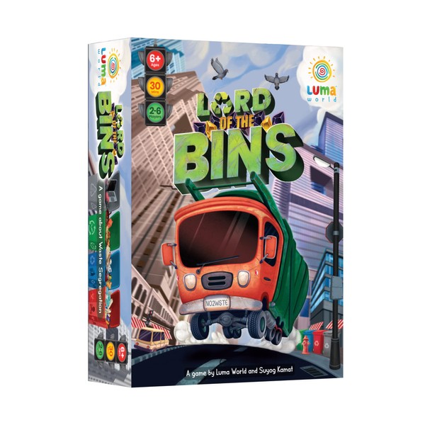 Lord of The Bins Dedicated Deck Family Strategy Card Game to Learn Sustainability, Waste Segregation, Protecting The Environment, Eco-Friendly, 30 mins, 2 to 6 Players