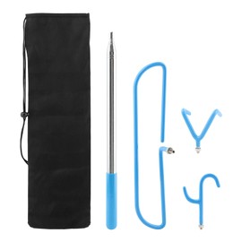 16 Feet Disc Golf Retriever Pole, Telescopic Discs Retriever with Stainless Steel Frame and Carry Bag, Extendable Disc-Golf Grabber Accessories Grabber for Tree, Bushes & Water