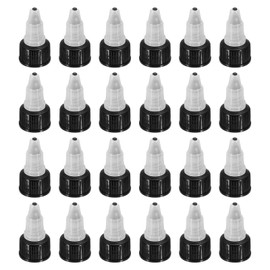 MECCANIXITY 30 Pack Twist Top Cap 18/410 Black Dispensing Squeeze Bottles Replacements Caps for Crafts, Arts, Glue, Liquids