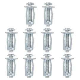 PATIKIL Expansion Screw Petal Nuts M4 x 20mm, 10 Pcs Jack Nut Carbon Steel Petal Shape Rivet Nut Insert Nuts Fasteners with Screws Assembly for Hollow Wall Thin Soft Wall Iron Skin