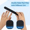 Black Nail File and Buffer, 1 Piece Large Square Sponge