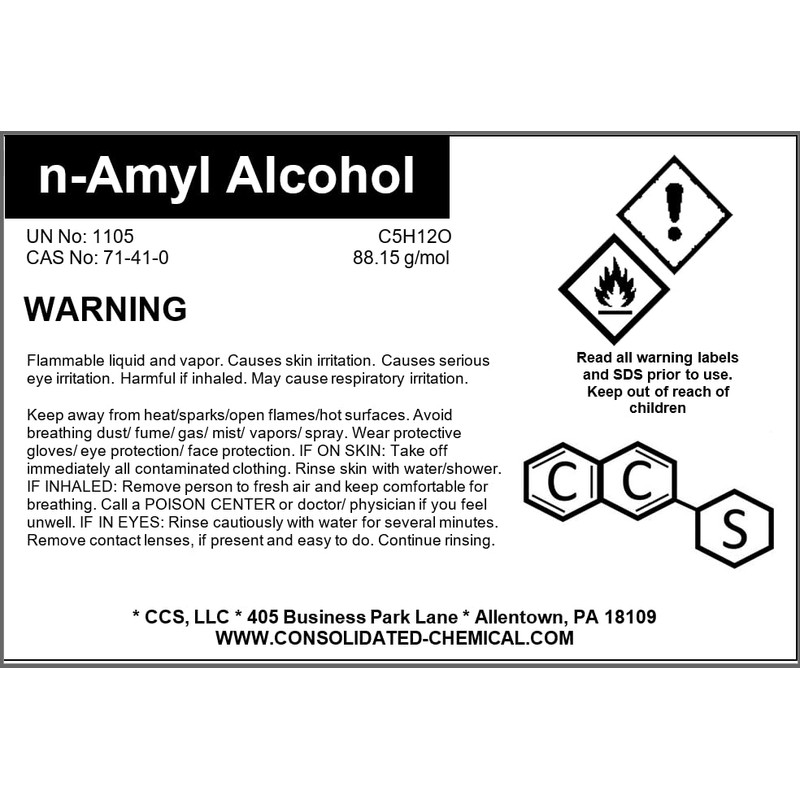 n-Amyl Alcohol 99% Pure - Premium-Quality Industrial and Laboratory Grade