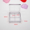 Lurrose 2PCS Empty Eyeshadow Palette Refillable 4 Grids Plastic Eye