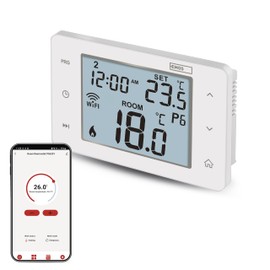 EMOS GoSmart - Smart Home Room Thermostat with App - WiFi - IP Thermostat for Heating and Cooling Systems - Energy Saving - Tuya, Google Assistant and Alexa Compatible - White
