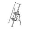 WENKO 2 Step Ladder, Aluminum Folding Step Stool with Wide