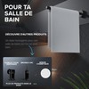 ovimar Telescopic Moffen Towel Rail Stainless Steel Black for Drilling
