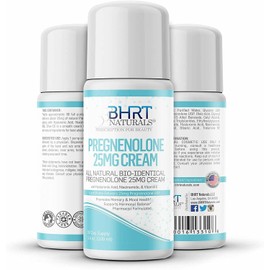 BHRT Naturals Pregnenolone Cream Supplement 25mg - Natural Bio-Identical Pregnenolone Cream