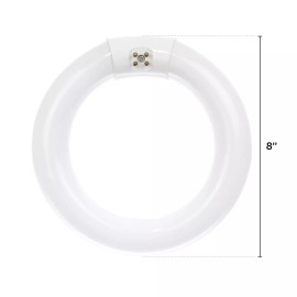 Sunlite FC8T9/DL Fluorescent 8-Inch Circline Bulb 22W T9 6500K Daylight Light 4-Pin G10q
