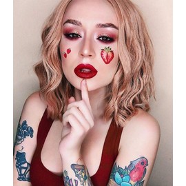 Lanting 12Inch Dusty Coraly Pink Short Bob Lace Front Wigs for Women Side Part Body Wave Synthetic Wig 150% Density Pre Plucked Glueless Natural Hairline Wig Daily Wear Cosplay Wig