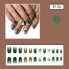 Green Shamrock Press on Nails Short Almond St Patricks Day