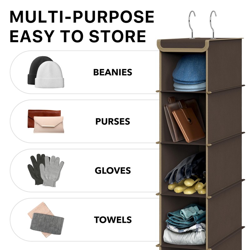 Simple Houseware 10 Shelves Hanging Shoes Organizer Holder for Closet,
