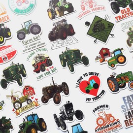 50Pcs Funny Tractor Stickers Farmall Vehicle Quotes Joke Farm Tractor Decals for Kids Toy Car Bumper Farm Décor Sticker