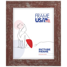 Frame USA 16x20 Picture Frame, Red, American Barn Series, Wall Hanging Frame with High Clarity Plexiglass