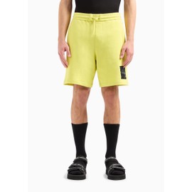 A | X ARMANI EXCHANGE Men's Limited Edition MixMag Cotton Fleece Shorts, Yellow Plum