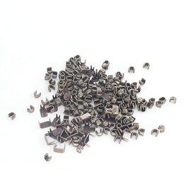 #5 300 pcs Antique Brass Zipper Bottom Stops and Top Stops for Zipper Repair (Antique Brass) Leekayer