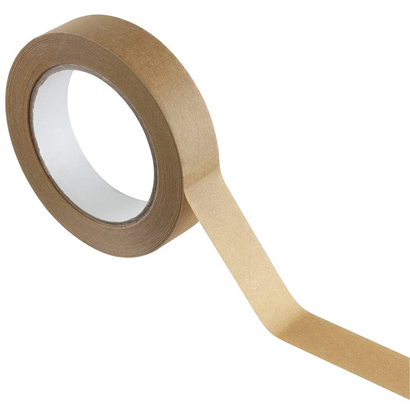 GTSE Brown Paper Tape, 24mm x 50m, Sticky Recyclable Tape